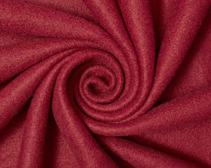 Burgundy Soft Anti-Pill Polar Fleece Fabric: 60" Wide, Sold by The Yard