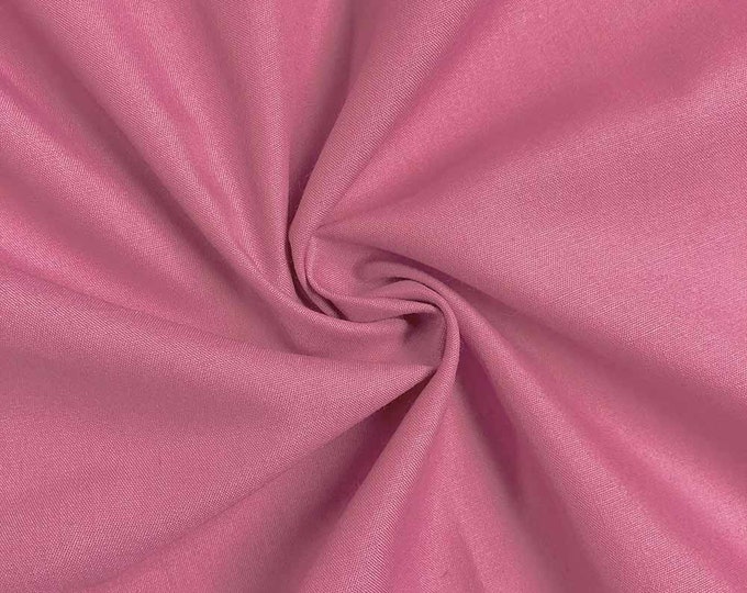 Dusty Rose Poly Poplin Fabric Polyester Solid 60'' By The Yard Table Covers Decoration Apparel ( Choose The Size )
