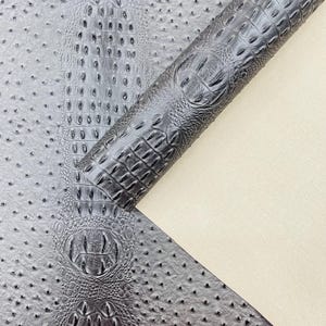 Embossed Ostrich Gator Vinyl Fabric: Two-Tone Upholstery, Purses, Wallets