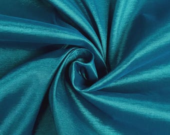 Peacock Taffeta Stretch Fabric 2-Way Stretch, Spandex Polyester 58" Wide Sold by The Yard