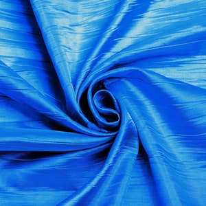 Turquoise Crushed Taffeta Fabric: 54&quot; Wide, Polyester, Sold by The Yard