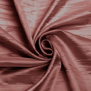 Dusty Rose Crushed Taffeta Fabric - 54 Inch Wide - Sold by The Yard