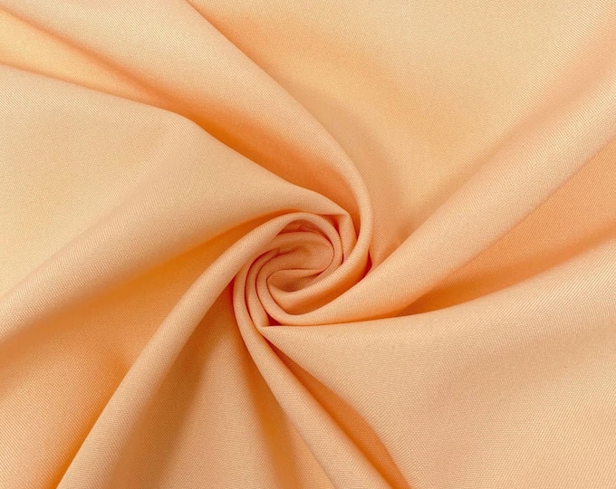 Peach Poly Poplin Fabric Polyester Solid 60'' By The Yard Table Covers Decoration Apparel ( Choose The Size )