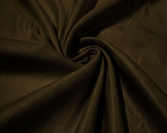 Dark Olive Faux Micro Suede Fabric: 58" Wide Polyester Upholstery