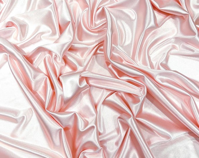 Pink Shiny Spandex Fabric: 4-Way Stretch Polyester, Sold By The Yard