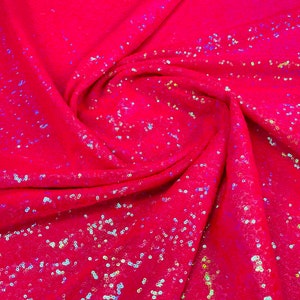 Hot Pink Sequin Fabric: Mini Glitz Polyester Material