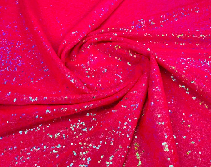 Hot Pink Sequin Fabric Mini Glitz Sequins, Sequin Fabric Dresses-Nightgowns (Choose The Quantity)