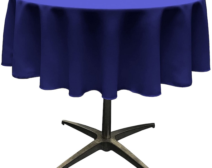 Mia's Fabrics Inc, Royal Blue Tablecloth Polyester Poplin Tablecloth Inch Round Banquet Cloth, Wrinkle Resist Quality (Pick a Size)
