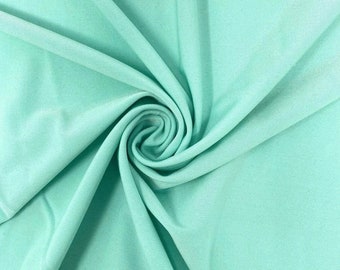 Mint ITY Knit Fabric: 2-Way Stretch Spandex Polyester Jersey - By The Yard