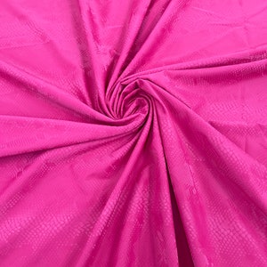 Fuchsia Matte Snake Skin Print on stretch Fabric By The Yard, Snake Design Spandex Apparel Legging Costume 60" Snake Print Fabric
