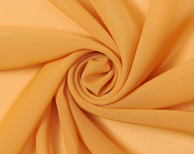 Gold Chiffon Fabric: Hi Multi Sheer Material, 58-60" Wide