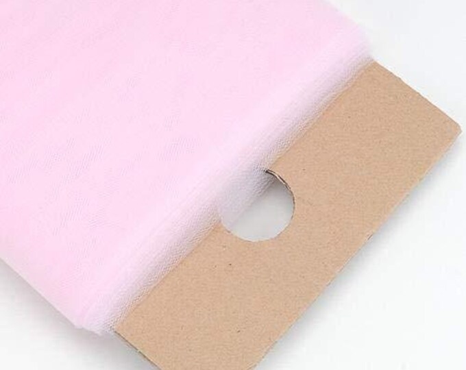 Mia Fabrics Lt Pink 54"Inches Wide by 40 Yards Long (120 ft) Fabric Tulle Bolt for Wedding and Decoration, Bridal Wedding Tulle