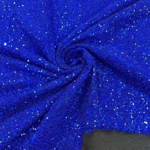 Royal Blue 4 Way Stretch Lurex Fabric By Yard, Shiny Sequins Lurex Fabric, Shimmer Lurex Fabric, Lurex Sequin Fabric, Metallic Lurex Spandex