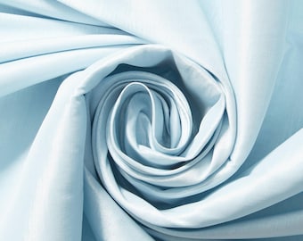 Baby Blue Taffeta Stretch Fabric 2-Way Stretch, Spandex Polyester 58" Wide Sold by The Yard
