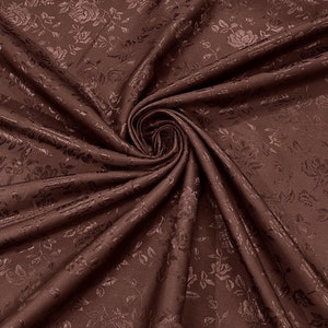 Designer Monogram Brown Satin Fabric – Homelab Fabric