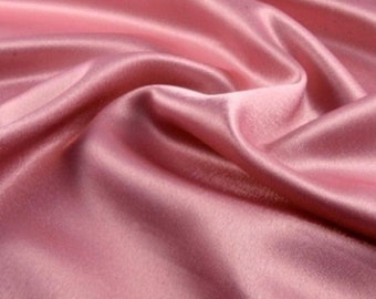 Dusty Rose Stretch Imitation Silk Satin Charmeuse - 2 Way Slight Stretch- 58/60" - (Choose The Quantity)