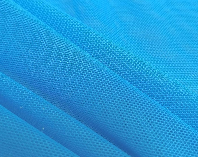 Turquoise Power Mesh Fabric 60" Wide, Sold By The Yard ( Many Colors ) Free Shipping