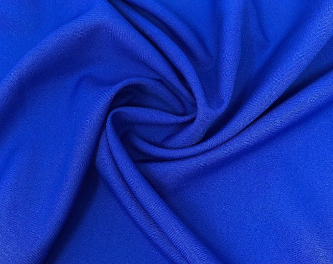 Royal Blue Poly Poplin Fabric Polyester Solid 60'' By The Yard Table Covers Decoration Apparel ( Choose The Size )