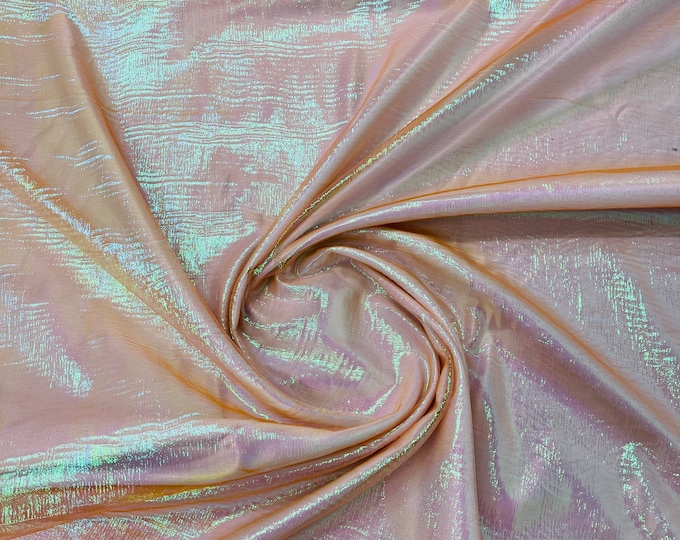 Mia's Fabrics Inc, Crush Iridescent Orange Shimmer Organza Fabric 45" Wide, C#6 Sells by The Yard