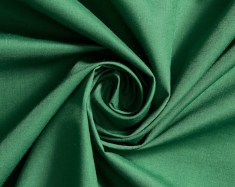 HUNTER GREEN 60" Poly Cotton Broadcloth, Fabric by the Yard