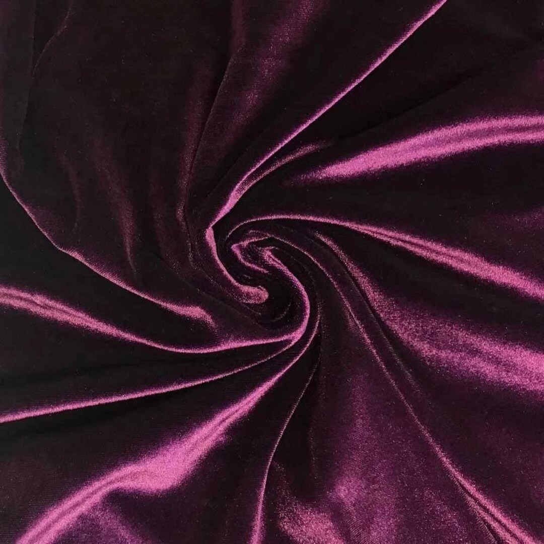 Mia Fabrics Eggplant Stretch Velvet Fabric 60'' Wide, Sewing, Apparel ...