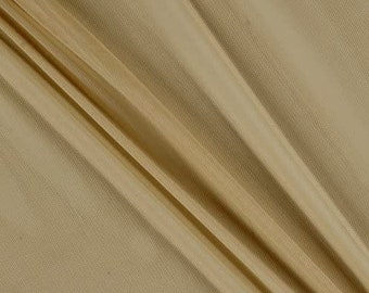 Champagne Power Mesh Fabric 60" Wide, Sold By The Yard ( Many Colors ) Free Shipping