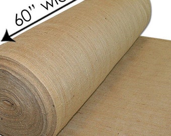 60-Inch Wide Natural Burlap Fabric - Perfect for Weddings, Upholstery & DIY Projects, Events, Home, Crafts, Gardening (Choose The Quantity)