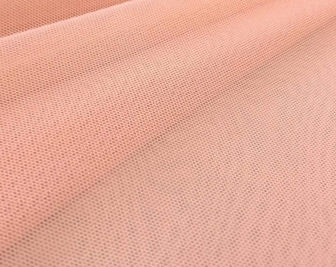 Blush Pink Power Mesh Fabric 60" Wide, Sold By The Yard ( Many Colors ) Free Shipping