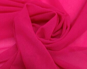 Fuchsia Power Mesh Fabric 60" Wide, Sold By The Yard ( Many Colors ) Free Shipping