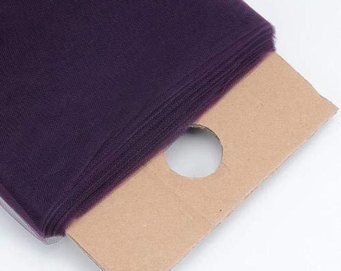 Mia Fabrics Eggplant 54"Inches Wide by 40 Yards Long (120 ft) Fabric Tulle Bolt for Wedding and Decoration, Bridal Wedding Tulle