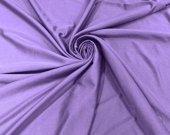 Lavender Shiny Nylon Spandex Fabric: 4-Way Stretch Milliskin, 58" Wide - By The Yard