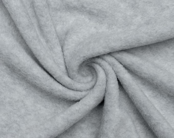 Heather Gray Soft Anti-Pill Polar Fleece Fabric: 60" Wide, Sold by The Yard