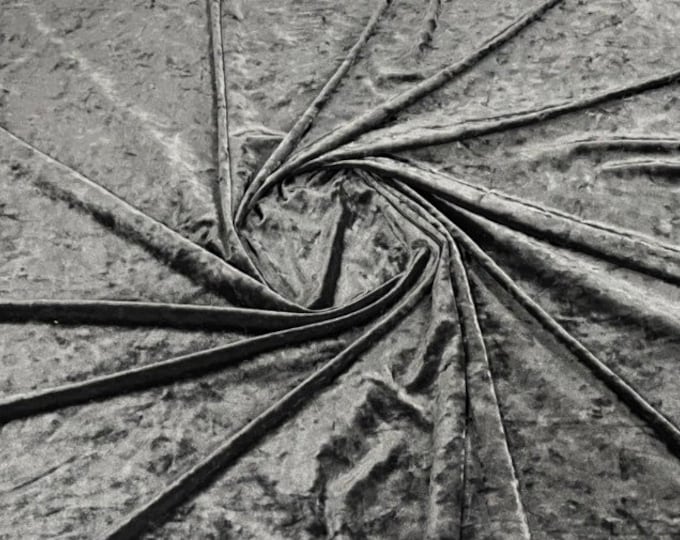 Black Stretch Crushed Velvet Fabric Sold By The Yard - 58”/60'' Wide, Sewing, Apparel, Costume, Craft