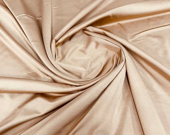 Rose Gold Shiny Spandex Fabric: 4-Way Stretch Milliskin, 58" Wide