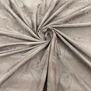 Brown Matte Snake Skin Print on stretch Fabric By The Yard, Snake Design Spandex Apparel Legging Costume 60" Snake Print Fabric
