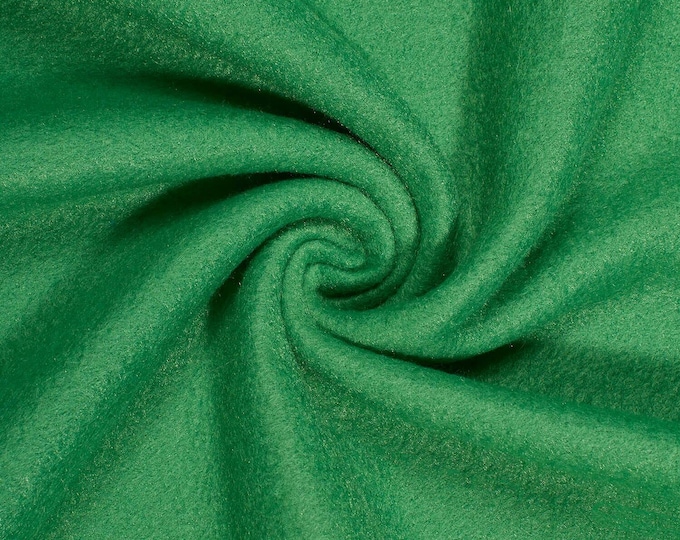 Kelly Green Soft Anti-Pill Polar Fleece Fabric: 60" Wide, Sold by The Yard