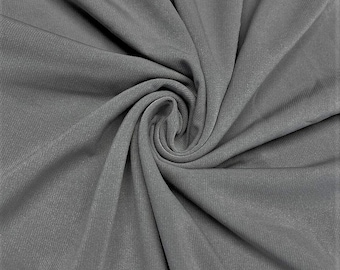 Mia's Fabrics Inc, 58/59" ITY Fabric - Gray - 2 Way Stretch Spandex Polyester Knit Jersey Fabric Sold By The Yard