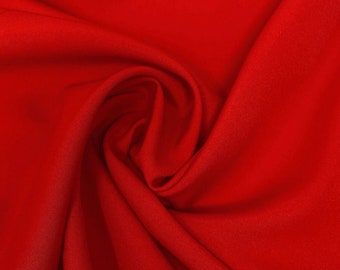 Red Poly Poplin Fabric: 60" Wide Polyester, Stain & Wrinkle Resistant - By The Yard