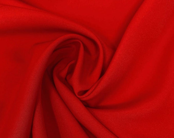 Red Poly Poplin Fabric Polyester Solid 60'' By The Yard Table Covers Decoration Apparel ( Choose The Size )