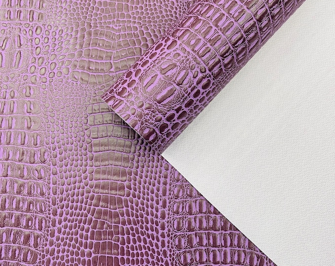 Purple Crocodile Marine Vinyl Fabric: Waterproof Outdoor Upholstery