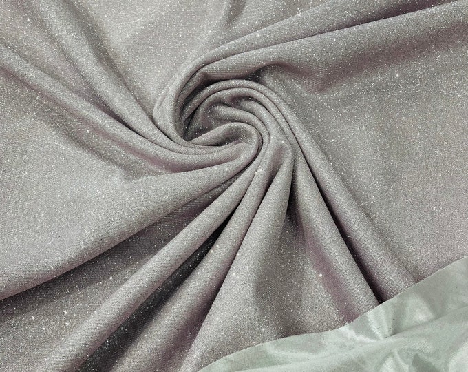 Blush Shimmer Fabric by yard, Stretch Glitter Fabric | Luxury Sparkle Fabric | Glimmer | Blush Glitter Fabric for Prom-Gown-Backdrop