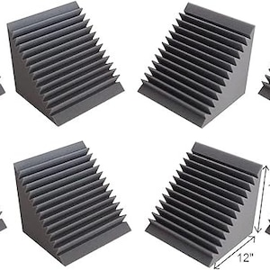 Corner Bass Trap/Absorber - 12&quot; x 12&quot; x 12&quot; Acoustic Sound Foam Kit - SoundProofing and Deadening - Made in the USA!