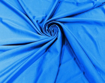 Turquoise Shiny Spandex Fabric: 4-Way Stretch Milliskin, 58" Wide - By The Yard