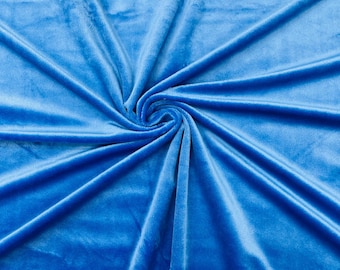 Royal Blue Minky Fabric: Ultra Soft 2-Way Stretch, 60" Wide