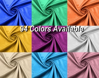 60" Crepe Back Satin Fabric -  Japan Quality Satin Fabric for Bridal, Prom, Draping Sold by Yard 94+ Colors ( Colors #45-94)
