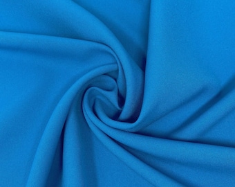 Turquoise Blue Poly Poplin Fabric: 60" Wide, Wrinkle Resistant