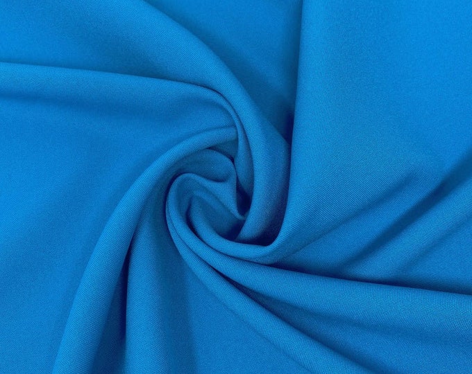 Turquoise Blue Poly Poplin Fabric Polyester Solid 60'' By The Yard Table Covers Decoration Apparel ( Choose The Size )