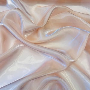 Blush Liquid Organza Fabric: Glossy Bridal Organza Apparel Decor, 60&quot; Wide By The Yard