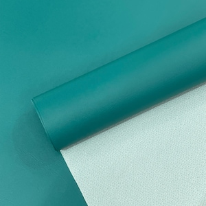 Teal Marine Vinyl Fabric Sold By The Yard, Faux Leather Pleather Upholstery-Auto-Boat 54&quot; Width Waterproof PVC Anti-UV Commercial
