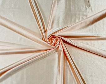 Peach Shiny Polyester Spandex Fabric: 4-Way Stretch, Sold By The Yard